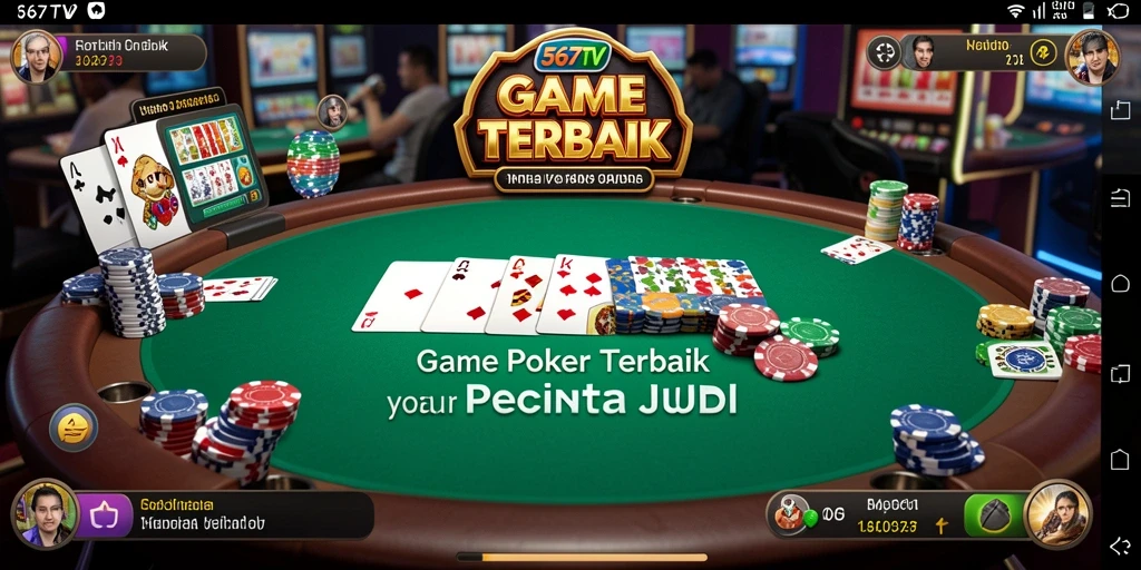 Tampilan gameplay Poker yang mendebarkan di 567TV.