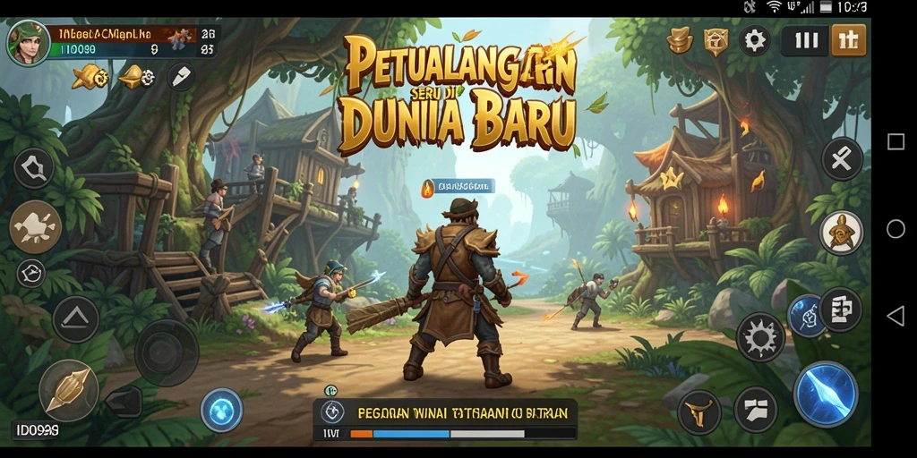 Tampilan gameplay seru dari ID098 saat menjelajahi dunia baru.