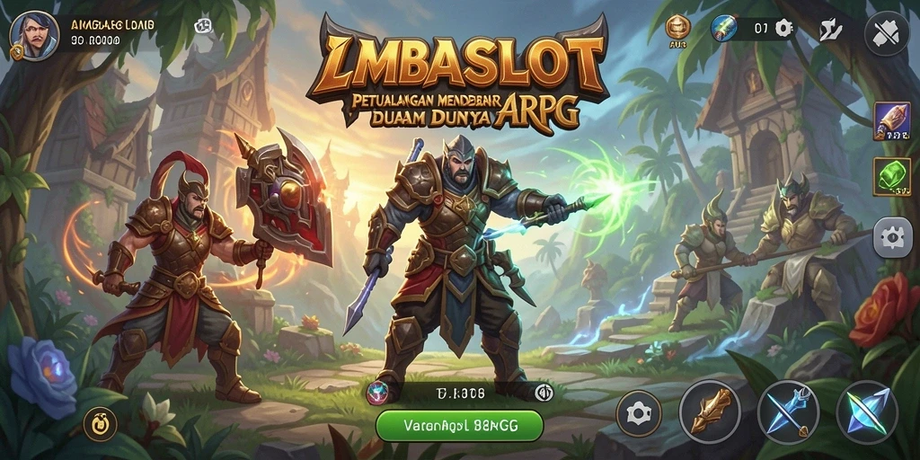 Tampilan dinamis dari gameplay seru LMBASLOT dalam pertarungan ARPG.