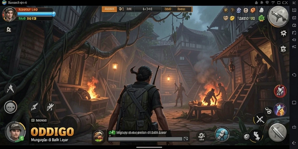 Tampilan gameplay ODDIGO yang menegangkan dan menyeramkan.