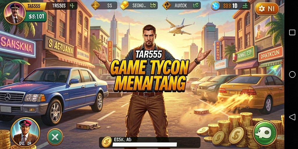 Tampilan gameplay TAR555 yang menarik dan menantang dalam dunia Tycoon.